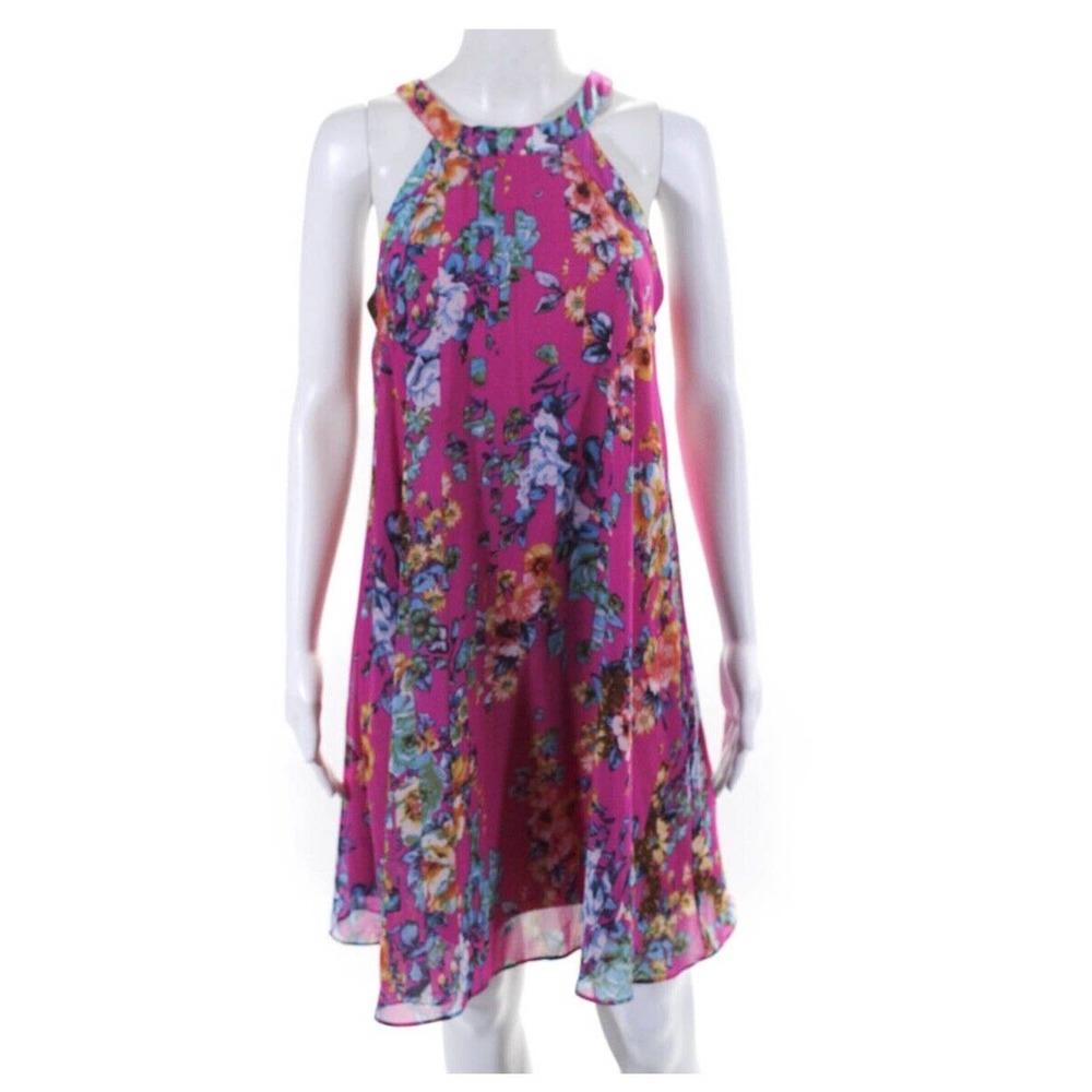 BETSEY johnson dress 10 Sleeveless Floral Fit And Flare